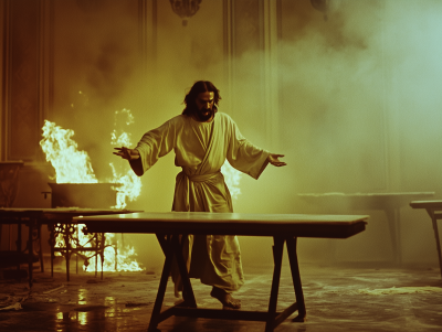 Jesus Flipping Tables