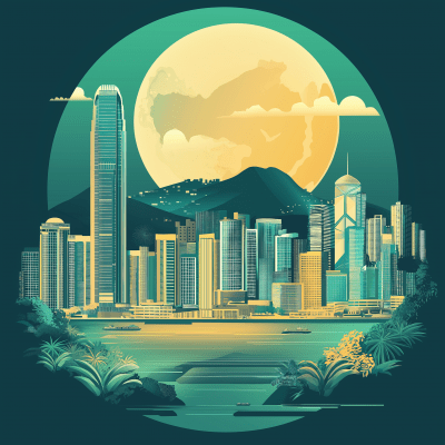 Hong Kong Moon Festival Illustration