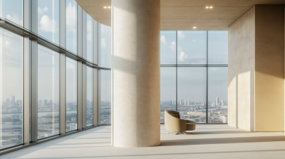 Office Interior with Column