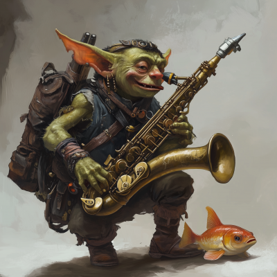 Bard Goblin with Saxophone