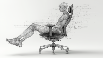 Vitruvian Man Office Chair Poster