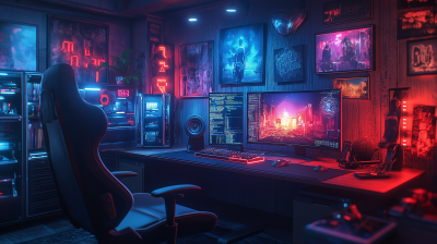 Futuristic Streamer’s Game Room