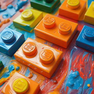 Colorful Lego Abstract