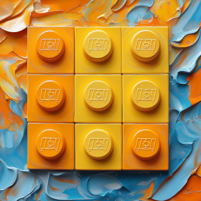 Abstract Lego Oranges