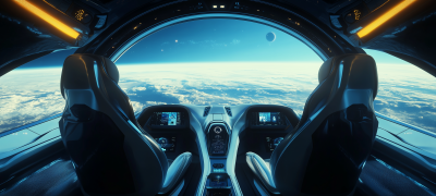 Futuristic Spaceship Cockpit