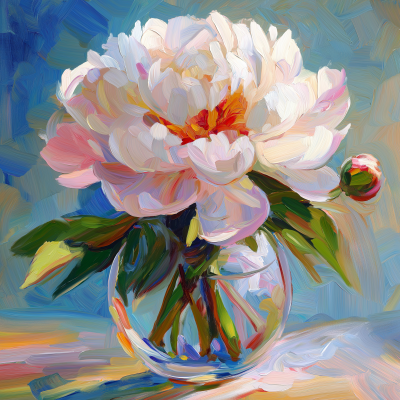 White Peony in a Vase