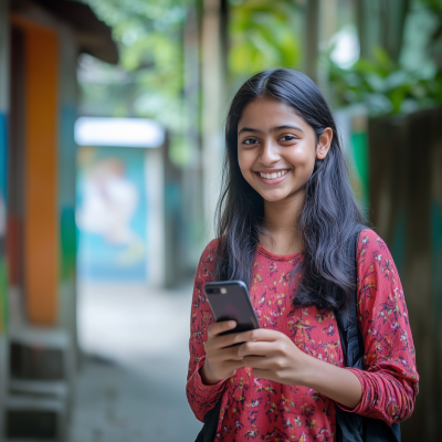 Smiling Bangladeshi Student