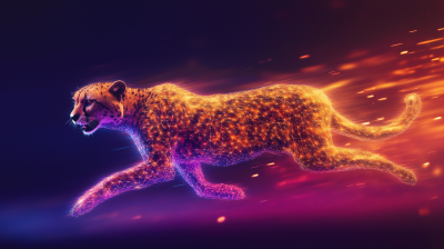 Digital Cheetah Running