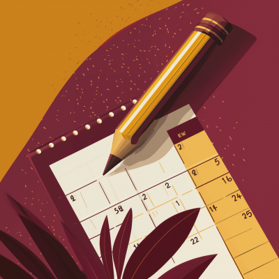 Spring Calendar Illustration