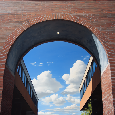 Vibrant Brick Archway