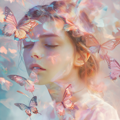 Surreal Butterfly Portrait