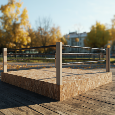 Boxing Ring on Sports Field