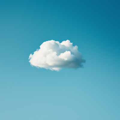 Thought Cloud in Blue Sky