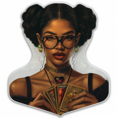 Photorealistic Sticker of African American Woman