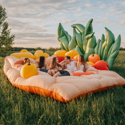 Oversized Duvet in a Field