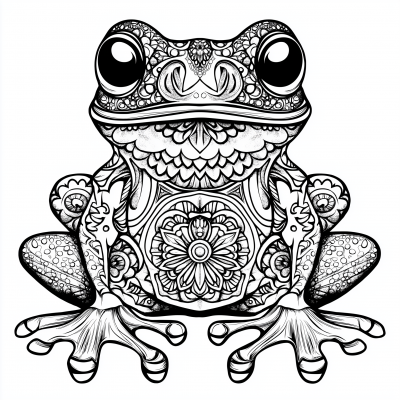 Adorable Frog Mandala