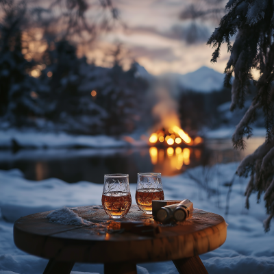 Winter Landscape with Table