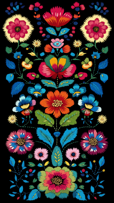 Ukrainian Folk Art Embroidery Seamless Pattern