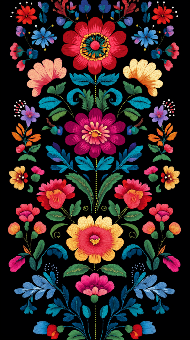 Ukrainian Folk Art Embroidery Seamless Pattern