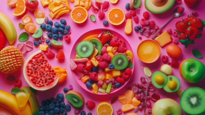 Colorful Food with Music Video Vibes