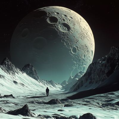 Futuristic Moon Landscape