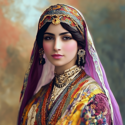 Azerbaijanian Woman in Traditional Dress