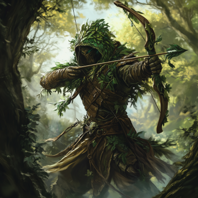 Plant Person Magus with Longbow