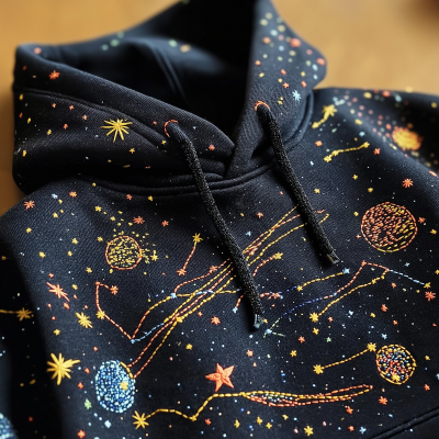 Colorful Embroidery of Constellations