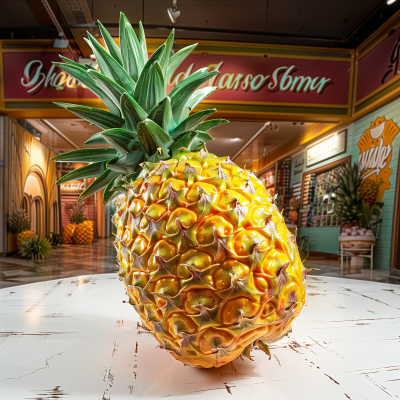 Realistic Pineapple Object