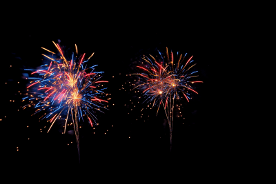 Vibrant Fireworks Burst