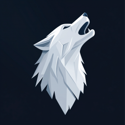 Futuristic White Wolf Logo