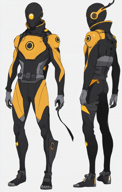 Futuristic Ninja Character Design