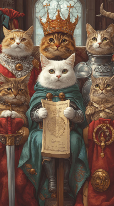 Whimsical Cats Dressed as Historical Figures