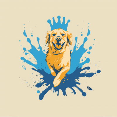 Minimalist Golden Retriever Logo