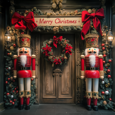 Christmas Nutcrackers at the Door