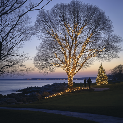 Coastal Golf Course at Dusk