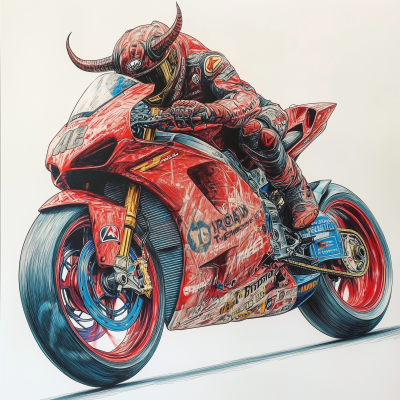 Devil Riding Moto GP Bike