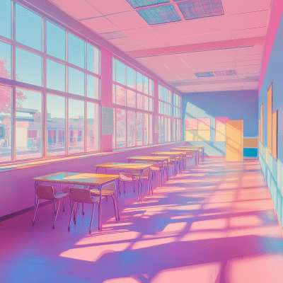 Bright Classroom Interior