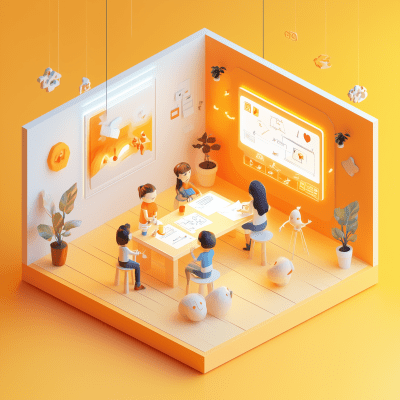 Modern Isometric 3D Room