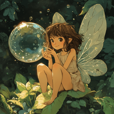 Wild Fairy on a Leaf