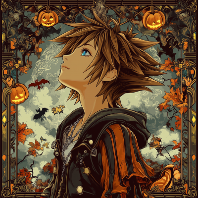 Sora in Vintage Art Nouveau Style