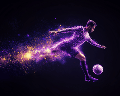 Abstract Soccer Player