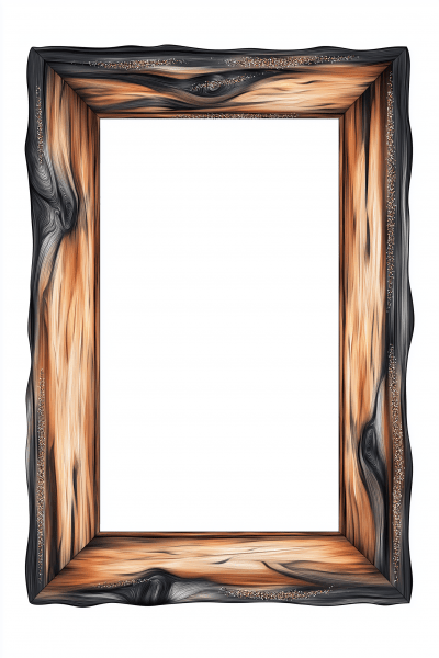 Empty Tall Rectangular Wood Frame