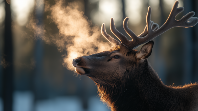 Dusk Elk Close-Up