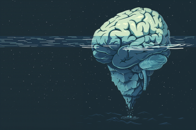 Brain Iceberg Illustration