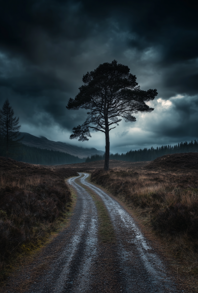 Old Forest Road in the Highlands