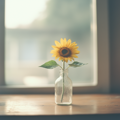 Sunflower in Glass