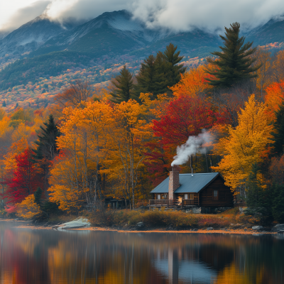 New Hampshire Autumn Landscape