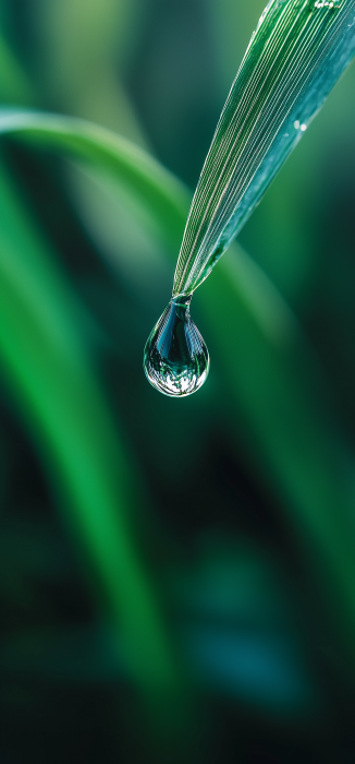 Dew Drop on Grass Blade