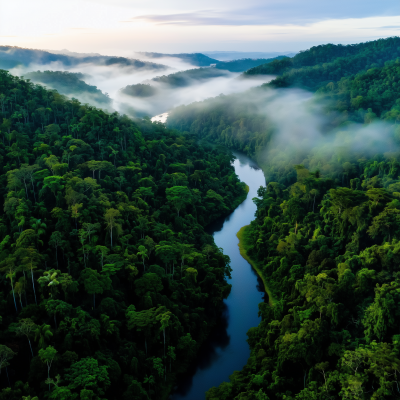 Aerial View of Rainforest